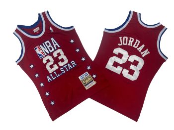 Bulls No. 23 Red Season 89 Mitchell All-Star Game throwback jersey - Michael. Jordan