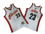 Cavaliers No. 23 white 2003-04 Mitchell throwback jersey - lebron. James