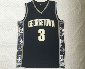 Dark blue Iverson Georgetown No. 3 jersey