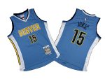 Denver No. 15 Light Blue 16-17 Mitchell throwback hole jersey - Nicola. Jokic