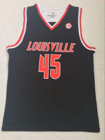 Donovan Mitchell No. 45 University of Louisville black embroidered jersey