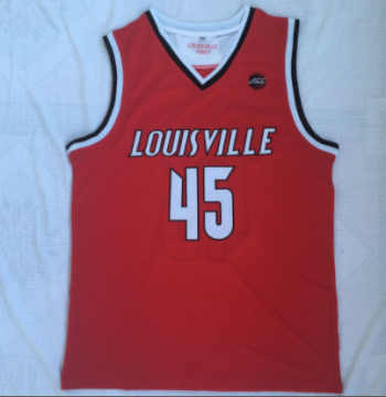 Donovan Mitchell No. 45 University of Louisville red embroidered jersey