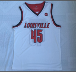 Donovan Mitchell No. 45 University of Louisville white embroidered jersey