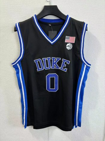 Duke Jared McCain # 0 black embroidered jersey