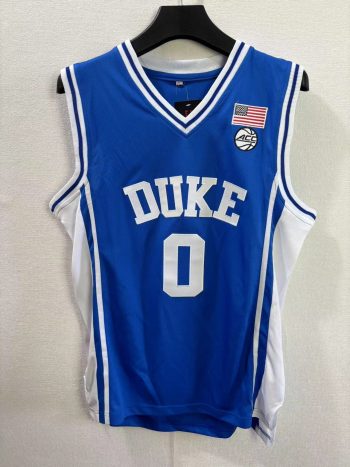 Duke Jared McCain No. 0 blue embroidered jersey