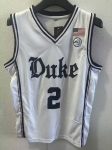 Duke No. 2 Flagg white embroidered jersey
