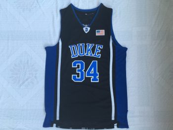 Duke No. 34 Wendell Carter black embroidered jersey