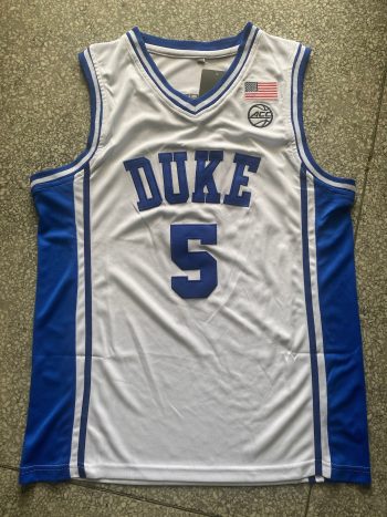 Duke University No. 5 Paul Banchero white jersey