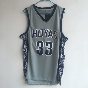 Ewing Georgetown No. 33 gray embroidered jersey