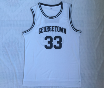 Georgetown Patrick Ewing white jersey number 33