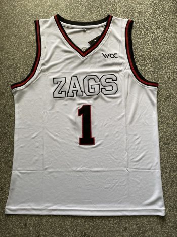 Gonzaga University No. 1 white college jersey 3