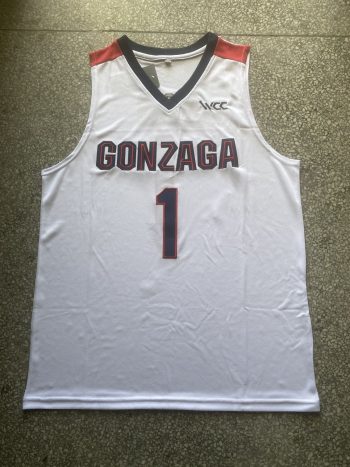 Gonzaga University No. 1 white college jersey version