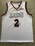 Gonzaga University No. 2 white college jersey
