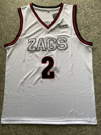Gonzaga University No. 2 white college jersey