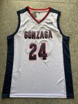 Gonzaga University No. 24 white college jersey