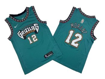 Grizzlies No. 12 Green Throwback fan jersey - Jia. Morant