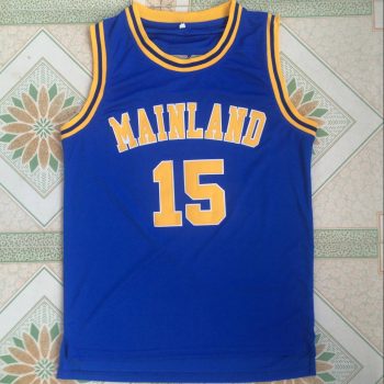 High school version of Vince Carter No. 15 MAINLAND High School blue embroidered jersey
