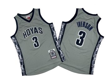 Iverson No. 3 95-96 Mitchell gray College Edition jersey - Georgetown University
