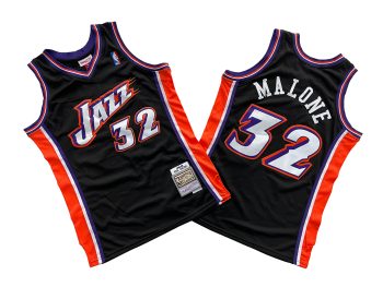 Jazz No. 32 Black 98-99 Mitchell throwback jersey - CAL. Marlon