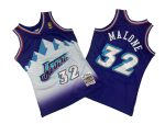 Jazz No. 32 Purple 9 Snow Mountain Edition 96-97 season Mitchell throwback jersey - CAL. Marlon