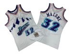 Jazz No. 32 White 9 Snow Mountain Edition 96-97 season Mitchell throwback jersey - CAL. Marlon