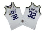 Jazz No. 32 white 91-92 Mitchell throwback jersey – CAL. Marlon