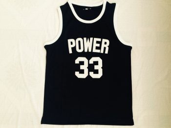 Kareem Abdul-Jabbar high school number 33 black embroidered jersey