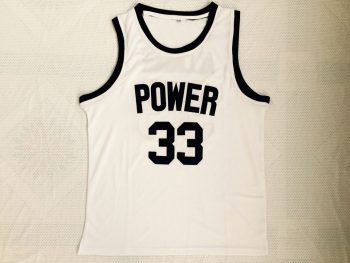 Kareem Abdul-Jabbar high school number 33 white embroidered jersey