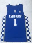 Kentucky No. 1 Booker blue embroidered college jersey