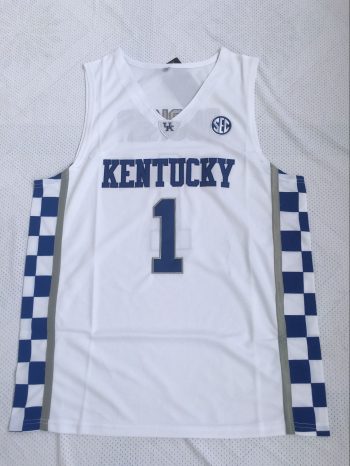 Kentucky No. 1 Booker white college embroidered jersey