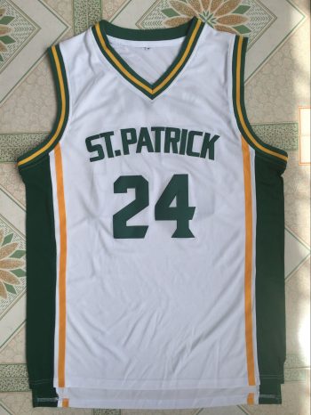 Kevin Irving No. 24 St. Patrick's High School white embroidered jersey