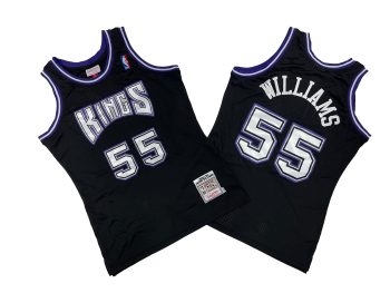 Kings No. 55 Black 98-99 Mitchell throwback jersey - Jason. Williams