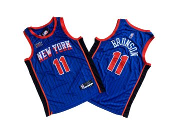 Knicks No. 11 blue Black stripe 23-24 City Edition jersey - Jaylen. Brunson