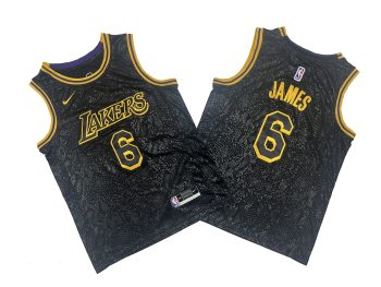 Lakers # 6 snakeskin City Edition jersey - lebron. James