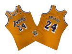 Lakers No. 24 yellow 07-08 Mitchell throwback jersey 60th anniversary logo – Bryant. Bryant