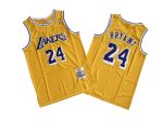 Lakers No. 24 yellow 07-08 Mitchell throwback jersey - Bryant. Bryant