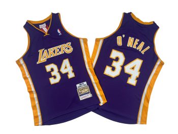 Lakers No. 34 Purple 99-00 vintage Michelle jersey - Shaquille O 'Neal