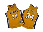 Lakers No. 34 yellow 99-00 vintage Michelle jersey - Shaquille O 'Neal