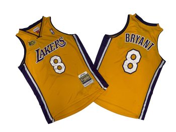 Lakers No. 8 yellow 00-01 Michelle throwback jersey - Kobe Bryant