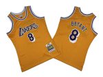 Lakers No. 8 yellow 96-97 Mitchell throwback jersey – Kobe Bryant. Bryant