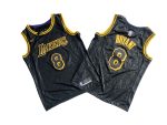 Los Angeles Lakers 8# Kobe Bryant Black Stitched Jersey