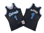 Magic No. 1 Black and White Stripes 2003-04 Mitchell throwback jersey – Tracy. McGrady