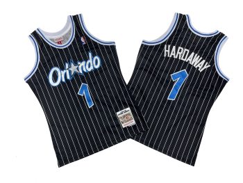 Magic No. 1 Black and White Stripes 94-95 Mitchell throwback Jersey - Anfinney  Hardaway