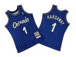 Magic No. 1 Blue and White Stripes 94-95 Mitchell throwback jersey - Anfinney. Hardaway