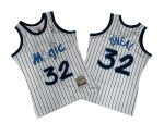 Magic number 32 White and Black Stripes 93-94 Mitchell throwback jersey – Shaquille. O ‘Neal