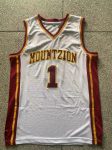 McGrady High School’s No. 1 white mesh embroidered jersey