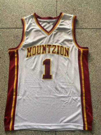 McGrady High School's No. 1 white mesh embroidered jersey