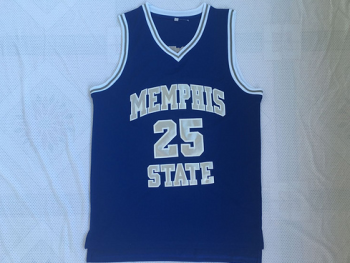 Memphis State University Hardaway 25 blue jersey