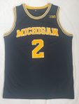 Michigan No. 2 Jordan Poole dark blue jersey