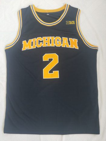 Michigan No. 2 Jordan Poole dark blue jersey